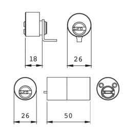Cilindro Iseo R6 Seguridad Para Cerradura 500