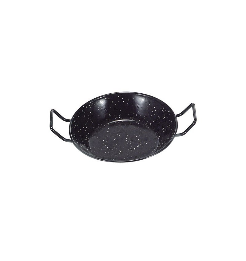 Sartén Doble Honda Con Asas Esmaltada 30 cm.