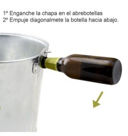 Cubo Zinc Metal Galvanizado Multiusos  6 Litros 26 x 17 x 19 (alt.) cm. con Abre Botellas