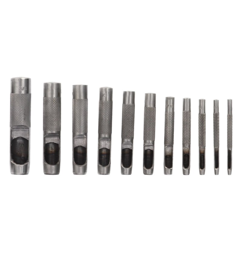 Juego Sacabocados Golpe 12 Piezas 3 a 19 mm