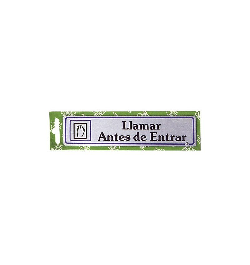 Rotulo "Llamar Antes De Entrar"