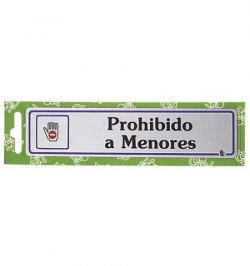 Rotulo "Prohibido A Menores"