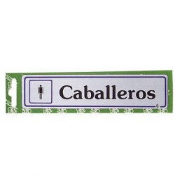 Rotulo "Caballeros"
