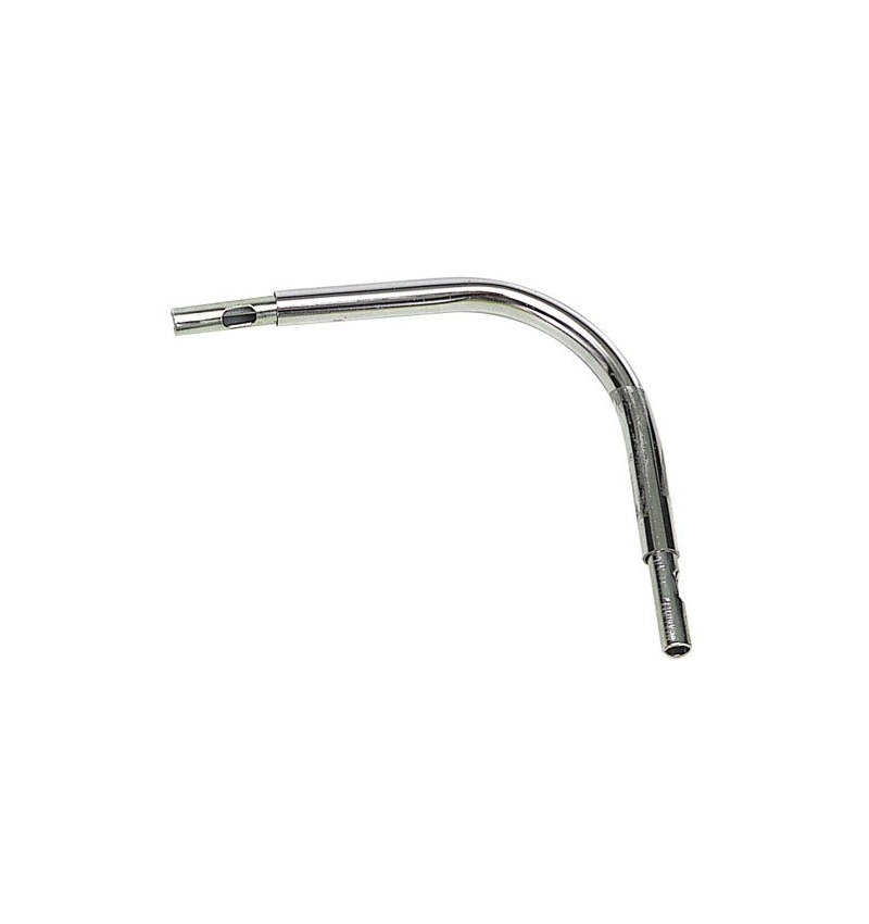 Codo Para Tubo De 12 mm.Ø Cromo 10x10 cm. Con 2 Empalmes