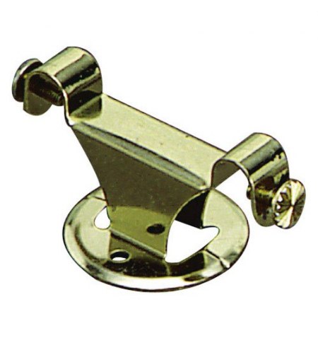 Soporte Barra 12mm Dorado Techo Doble