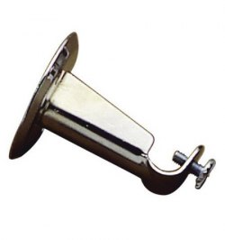 Soporte Barra 12 mm.Ø Cromo Frontal Redondo