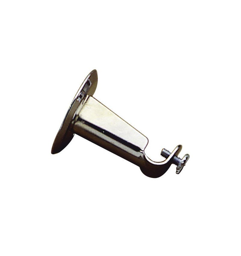 Soporte Barra 12 mm.Ø Cromo Frontal Redondo