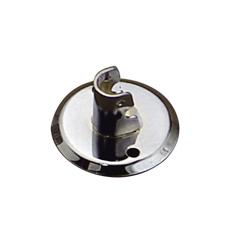 Soporte Barra 12 mm.Ø Cromo Lateral Redondo