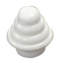 Terminal Barra Exterior Tubo 12 mm.Ø Blanco