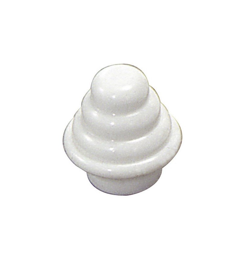 Terminal Barra Exterior Tubo 12 mm.Ø Blanco