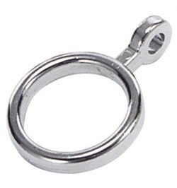 Anillas Dobles Cortina Plata Ø Interior 20 mm.