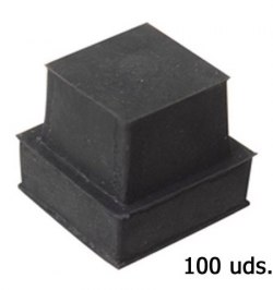 Contera Goma Cuadrada 32x32 mm. Bolsa 100 Unidades