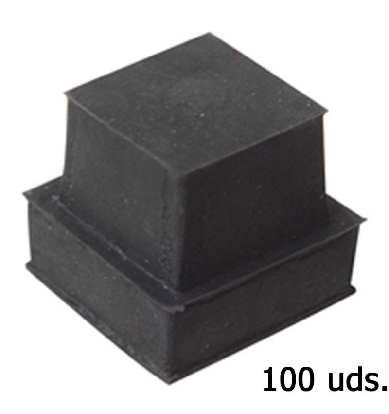Contera Goma Cuadrada 32x32 mm. Bolsa 100 Unidades