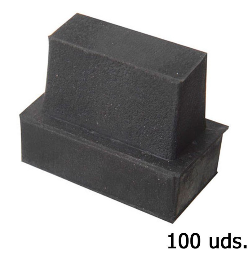 Contera Goma Rectangular 28 x 13 mm. bolsa 100 Unidades