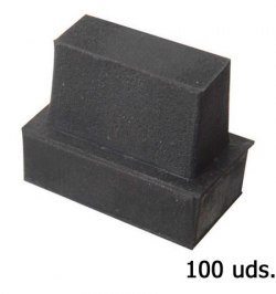 Contera Goma Rectangular 37 x 17 mm. Bolsa 100 Unidades