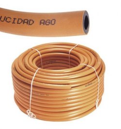 Tubo butano color naranja  9x15  Rollo 60 Metros Tubo butano color naranja  9x15  Rollo 60 Metros