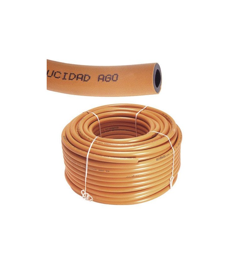 Tubo butano color naranja  9x15  Rollo 60 Metros Tubo butano color naranja  9x15  Rollo 60 Metros