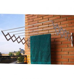 Tendedero Extensible Pared Aluminio 1,00  Metros