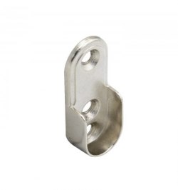 Soporte Lateral Barra Oval Niquel 15x22 mm.