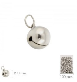 Cascabel Niquelado  11 mm.  (Bolsa 100 Unidades)
