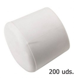 Contera Plastico Redonda Exterior Blanca 30 mm. Bolsa 200 Unidades