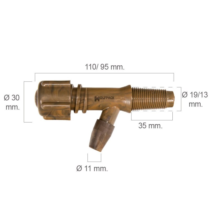 Grifo Barril Plástico Número 0 Para 50 Litros