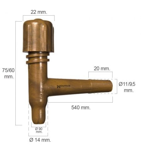 Grifo Barril Plástico Tonelito 11mm