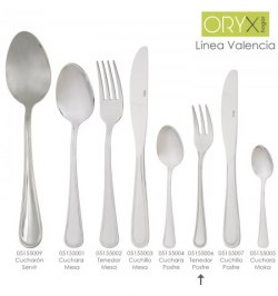 Tenedor Postre Valencia 154 mm.Caja 12 unidades