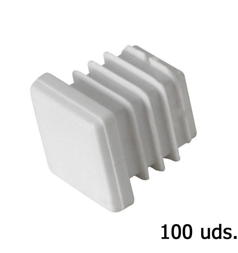 Contera Plastico Cuadrada 30x30 mm. Bolsa 100 Unidades