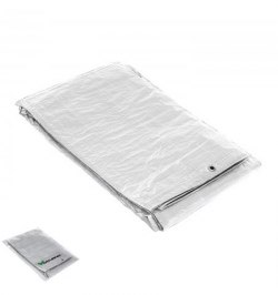 Lona Impermeable Reforzada 3x4 metros (Aproximadamente) Con Ojetes Metálicos, Lona de Protección Duradera, Color Blanco.
