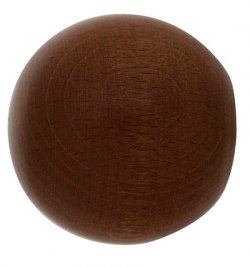 Terminal Madera Esfera 28x55 mm. Nogal