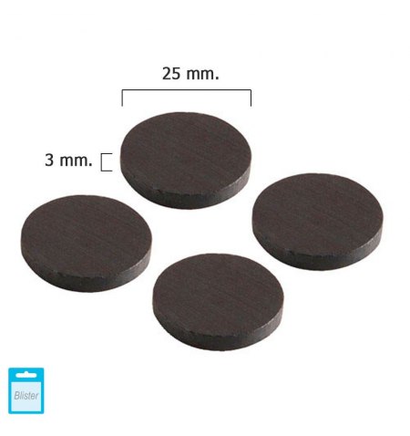 Iman Wolfpack Ferrita Disco Ø 25x3 mm. (Blister 4 Piezas)