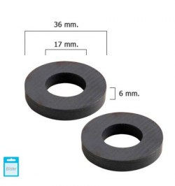 Iman Wolfpack Ferrita Aro Ø 36x17x6 mm. (Blister 2 Piezas)