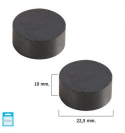 Iman Wolfpack Ferrita Redondo Ø 22,5x10 mm. (Blister 2 Piezas)