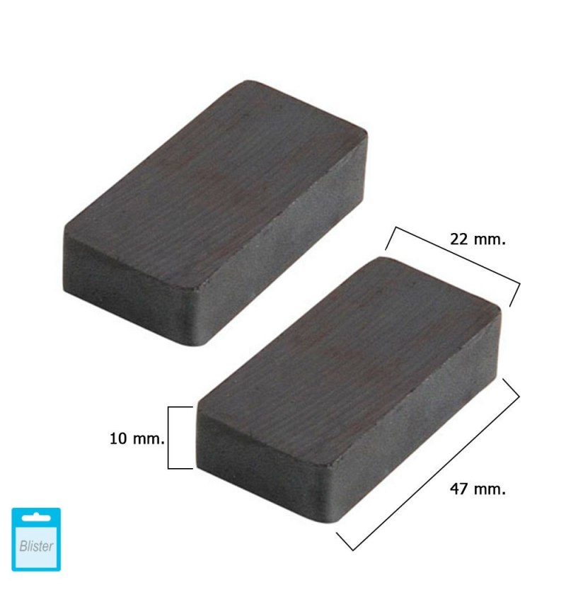Iman Wolfpack Ferrita Rectangular 47x22x10 mm. (Blister 2 Piezas)