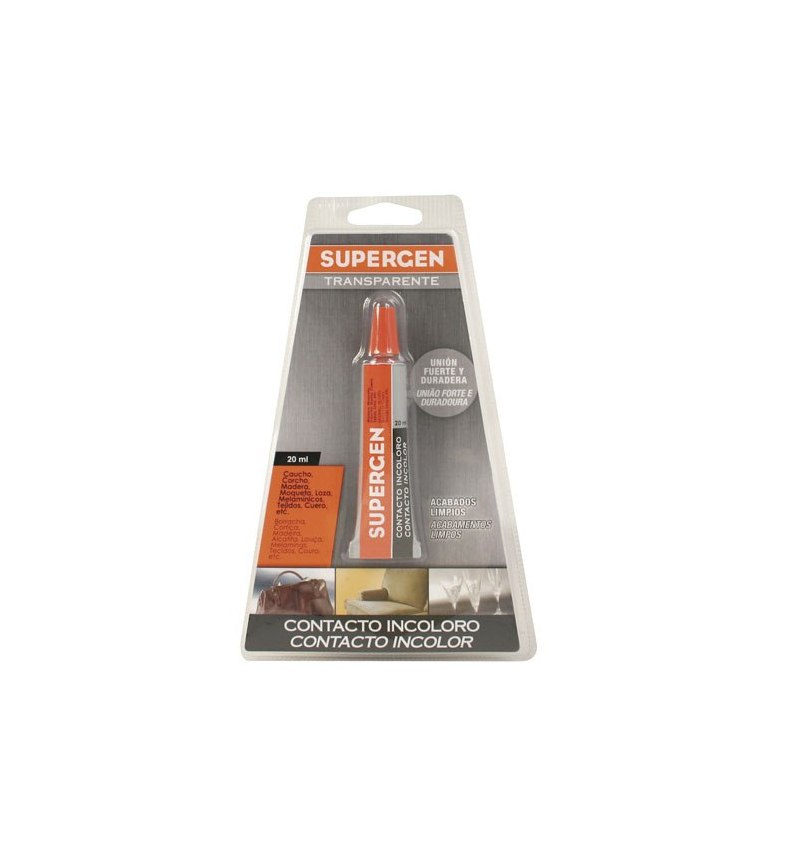 Pegamento Supergen Incoloro   20 ml.