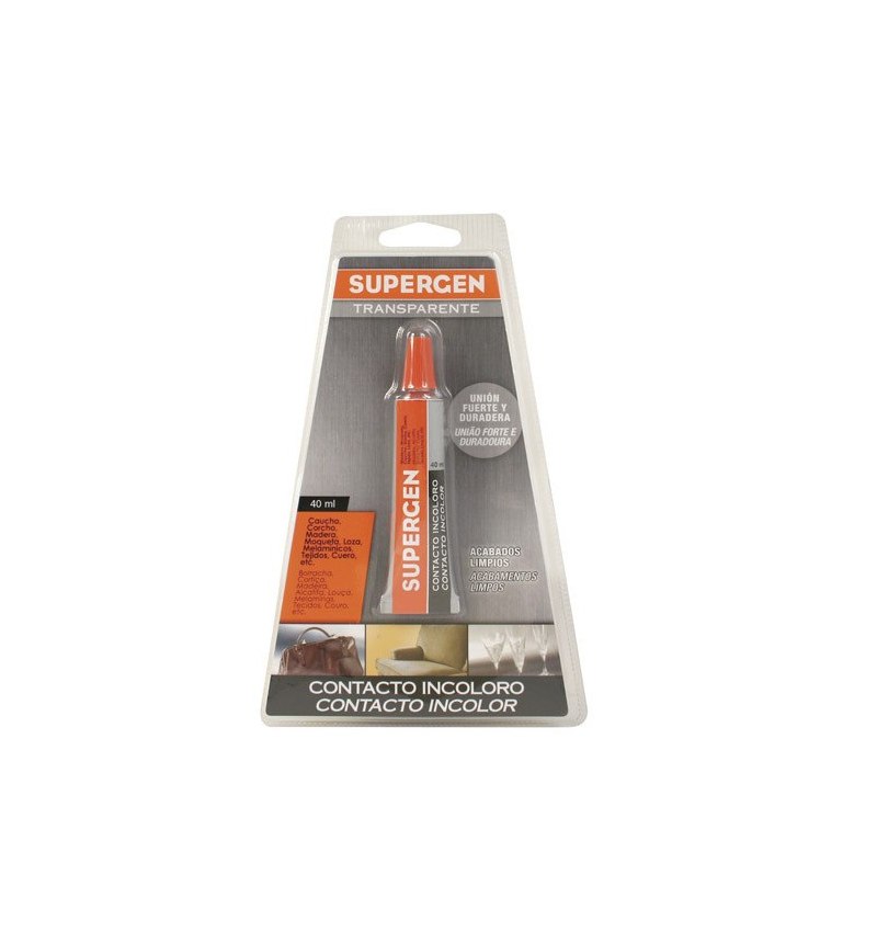 Pegamento Supergen Incoloro   40 ml.