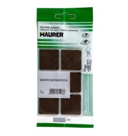 Fieltro Adhesivo 30 x 30 mm (Blister  6 Piezas) Marrón