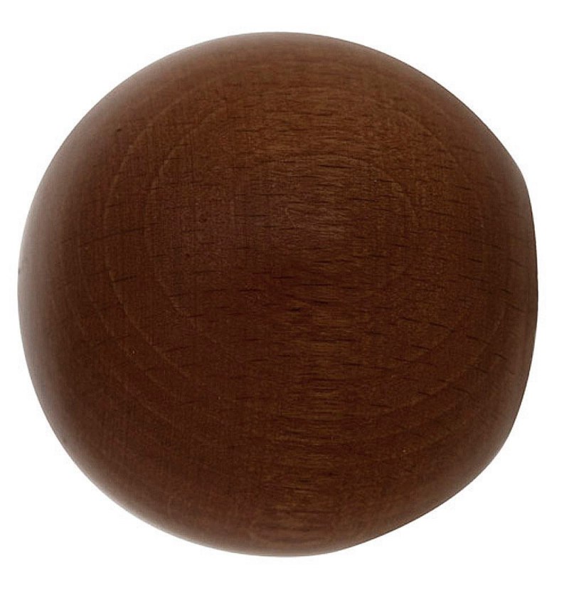 Terminal Madera Esfera 20x40 mm. Nogal