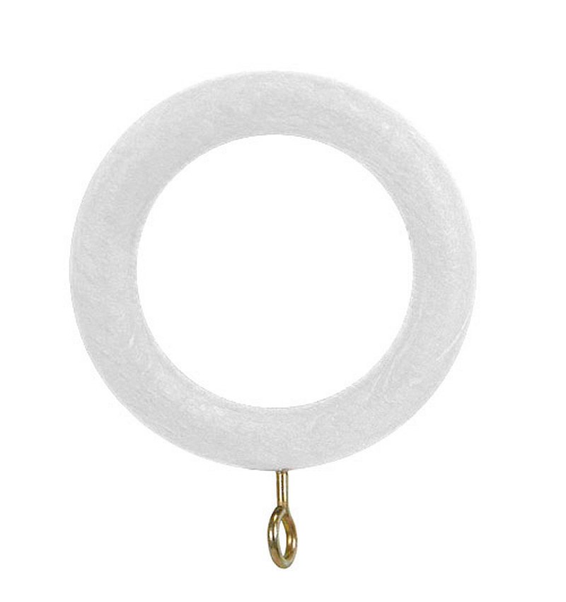 Anilla Madera Lisa Con Hembrilla 29x45 mm. Blanco