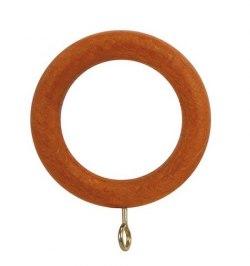 Anilla Madera Lisa Con Hembrilla 29x45 mm. Teca