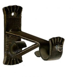 Soporte Forja Ø 20 mm. Caracol Negro / Dorado Juego 2 Piezas