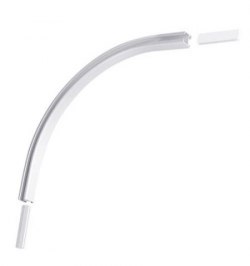 Codo Con Empalme Para Riel Aluminio P-950 Blanco