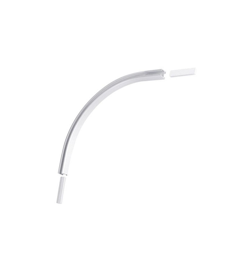 Codo Con Empalme Para Riel Aluminio P-950 Blanco