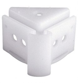 Soporte Esquina Techo Para Riel P-909 Blanco