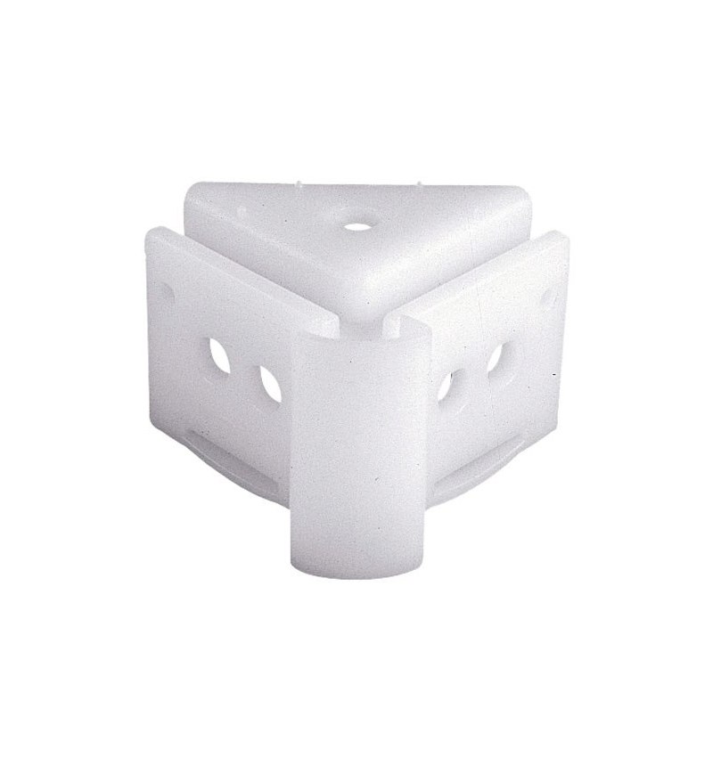 Soporte Esquina Techo Para Riel P-909 Blanco