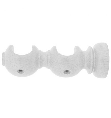 Soporte Madera Liso Abierto Doble 20x118 mm. Blanco