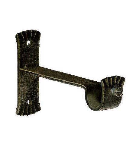 Soporte Largo Forja Ø 20 mm. Negro  (Blister 2 Piezas)