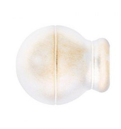 Terminal Forja Esfera Rayada Ø 20 mm. Marfil / Oro Juego 2 Piezas