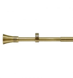 Barra Cortina Extensible Metal Ø 19 mm. extensible 1,1 / 2,0 Metros Bronce Viejo Copa  Sin Anilla